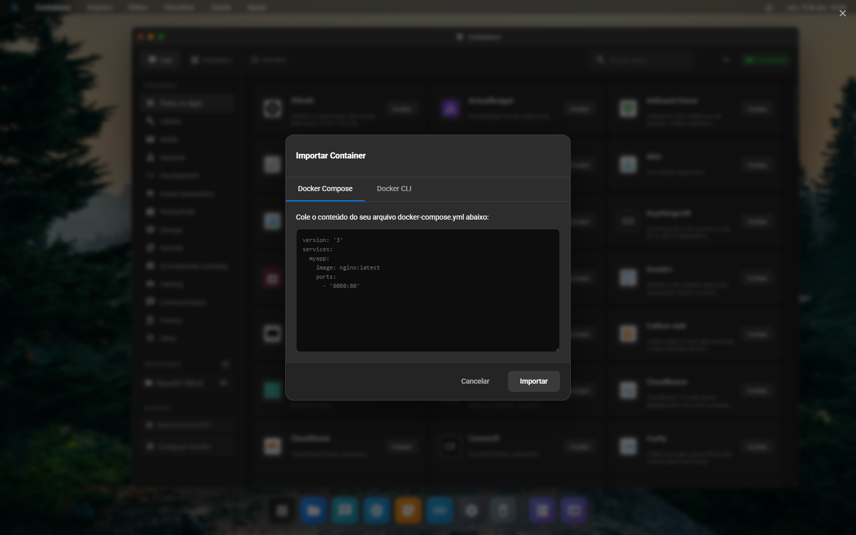 Docker Compose import