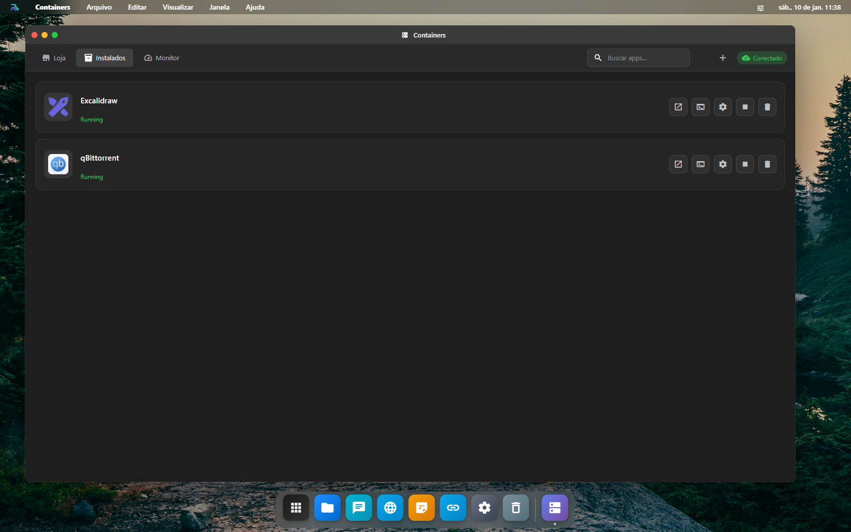 Installed containers list