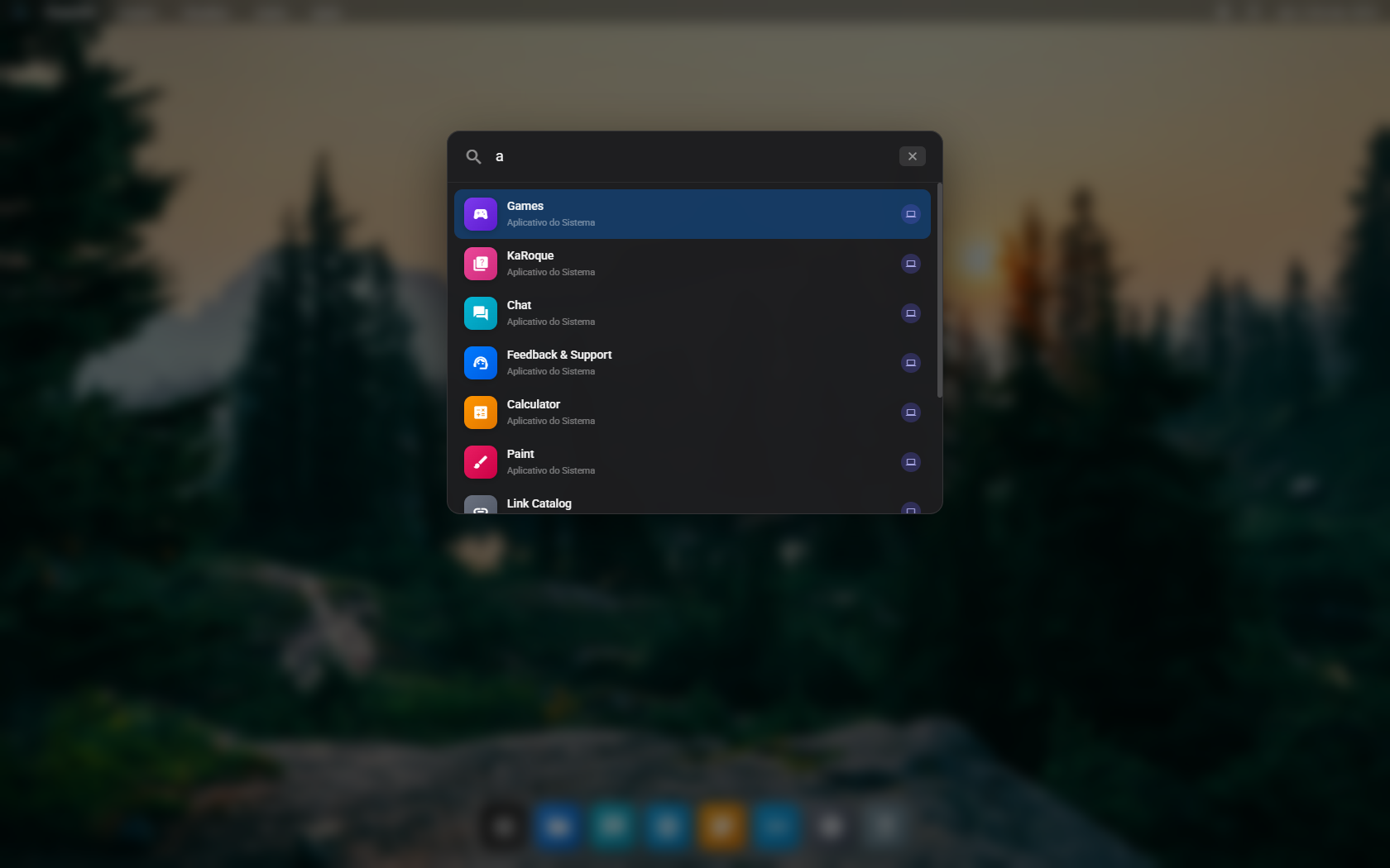 Launchpad avec toutes les applications disponibles